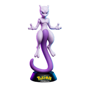 Boneco Mewtwo Pokémon Action Figure – Decorativo Colecionável 3D