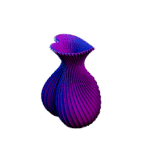 Vaso de coração Roxo