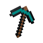 Picareta de Diamante 3D • 25cm • Decoração Gamer Estilo Pixel Art • Impressão 3D Premium