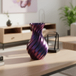 Vaso Decorativo Degradê Roxo/Azul Design Moderno e Exclusivo