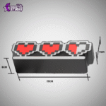 Luminária Corações Pixelados – LED 17cm com Fonte 12V, Decoração Gamer Geek