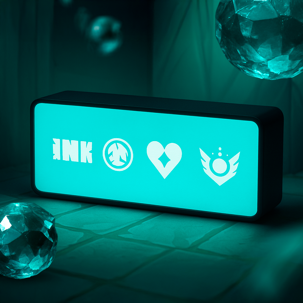 Light Box Sage Valorant – Iluminação RGB para Game Setup + Fonte 12V