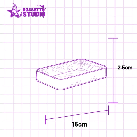Recipiente Organizador de Mesa • Design Almofadado Moderno 3D • Porta Chaves, Moedas e Acessórios – 15×2,5cm | Rossetto