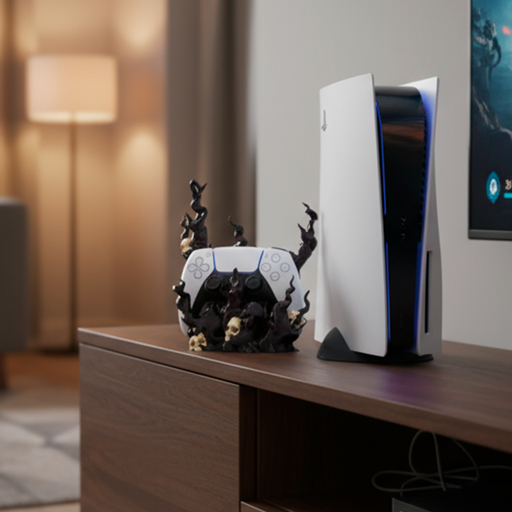 Suporte para Controle “Inferno das Sombras” – Edição Gamer Dark Flames | Rossetto Studio