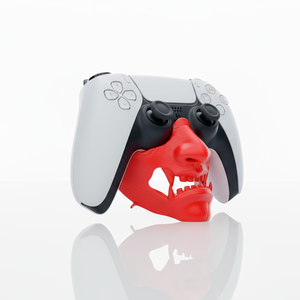 Suporte para Controle “Máscara Oni” – Estilo Gamer Samurai com 12cm | Rossetto Studio