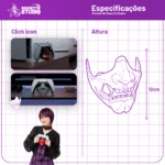 Suporte para Controle “Máscara Oni” – Estilo Gamer Samurai com 12cm | Rossetto Studio