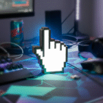 Lightbox Mão Pixel Click – Iluminação Gamer 20cm com Fonte 12V Inclusa