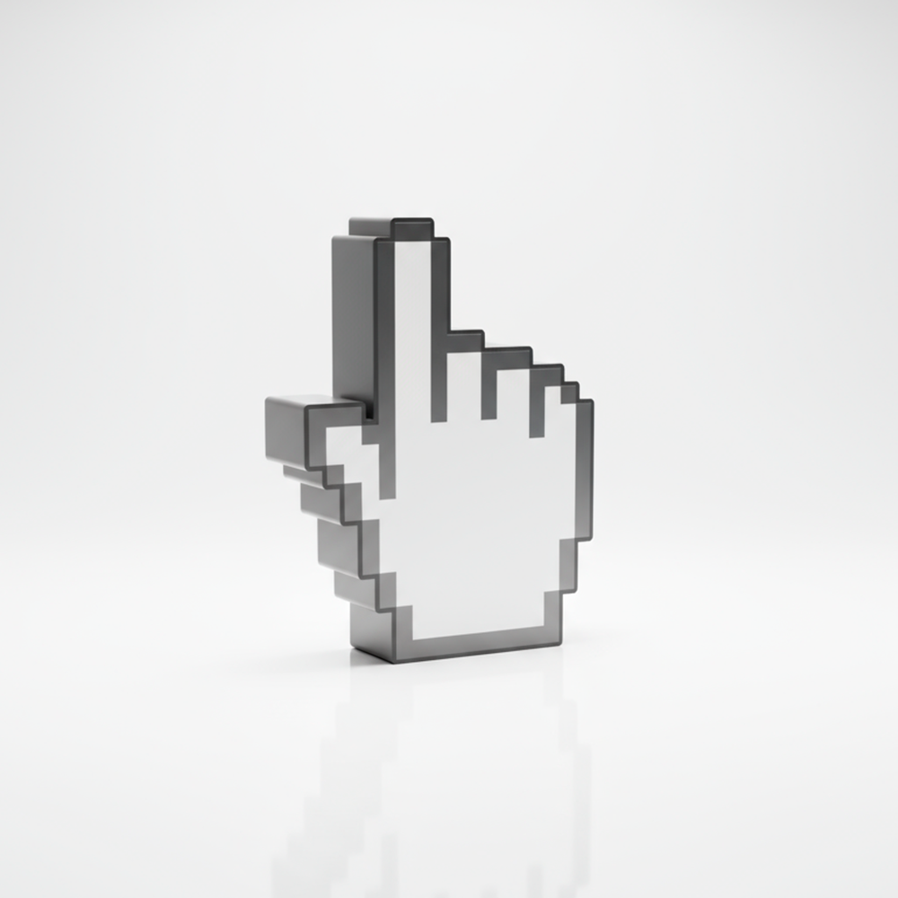 Lightbox Mão Pixel Click – Iluminação Gamer 20cm com Fonte 12V Inclusa