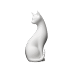 Dupla de Gatos Minimalistas | Decoração Elegante Para Ambientes Modernos