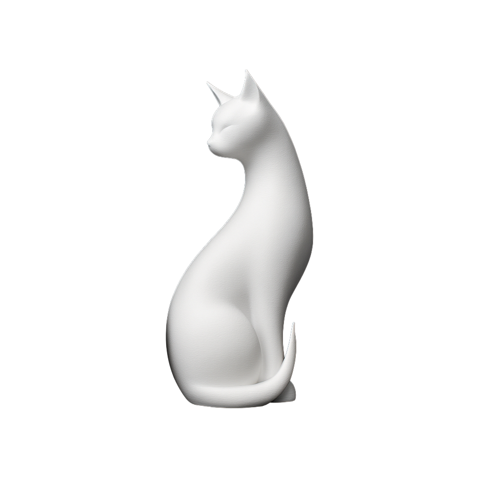 Dupla de Gatos Minimalistas | Decoração Elegante Para Ambientes Modernos
