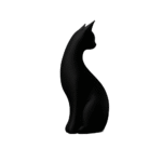 Dupla de Gatos Minimalistas | Decoração Elegante Para Ambientes Modernos