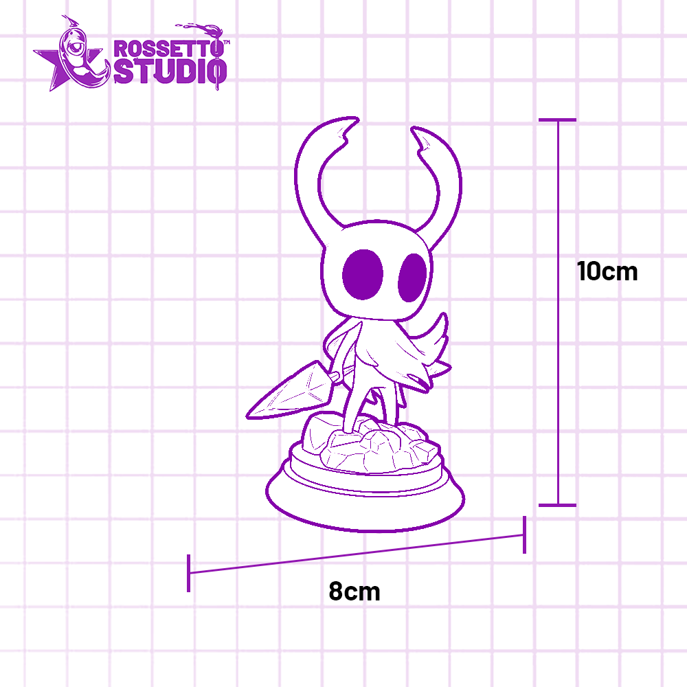 Cavaleiro 3D 10cm • Estátua Knight Hollow Knight • Decoração Gamer e Colecionável Premium Knight