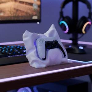 Suporte de Controle em Formato de Almofada • Design Premium 3D • Base Decorativa Gamer – 15x27cm | Rossetto Studio