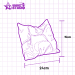 Suporte de Controle em Formato de Almofada • Design Premium 3D • Base Decorativa Gamer – 15x27cm | Rossetto Studio