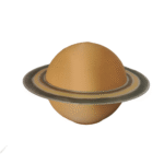 Luminária Saturno 3D • Planeta Decorativo com Luz LED Quente • Design Realista de 15x22cm – Luz Suave e Moderna