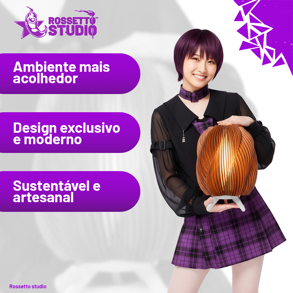 Luminária Orgânica ambar 20cm • Design Esculpido• Luz Aconchegante Decorativa • Abajur