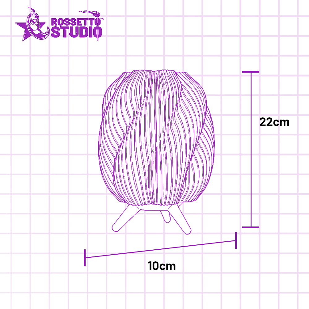 Luminária Orgânica ambar 20cm • Design Esculpido• Luz Aconchegante Decorativa • Abajur