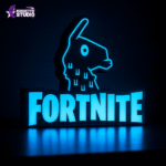 Luminária Logo Fortnite com Lhama – 15cm + Fonte 12V