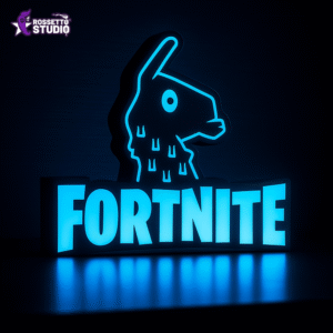 Luminária Logo Fortnite com Lhama – 15cm + Fonte 12V – segunda imagem