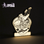 Light Box Anime Garota no Lámen – Luminária Decorativa LED | Estilo Japonês Geek