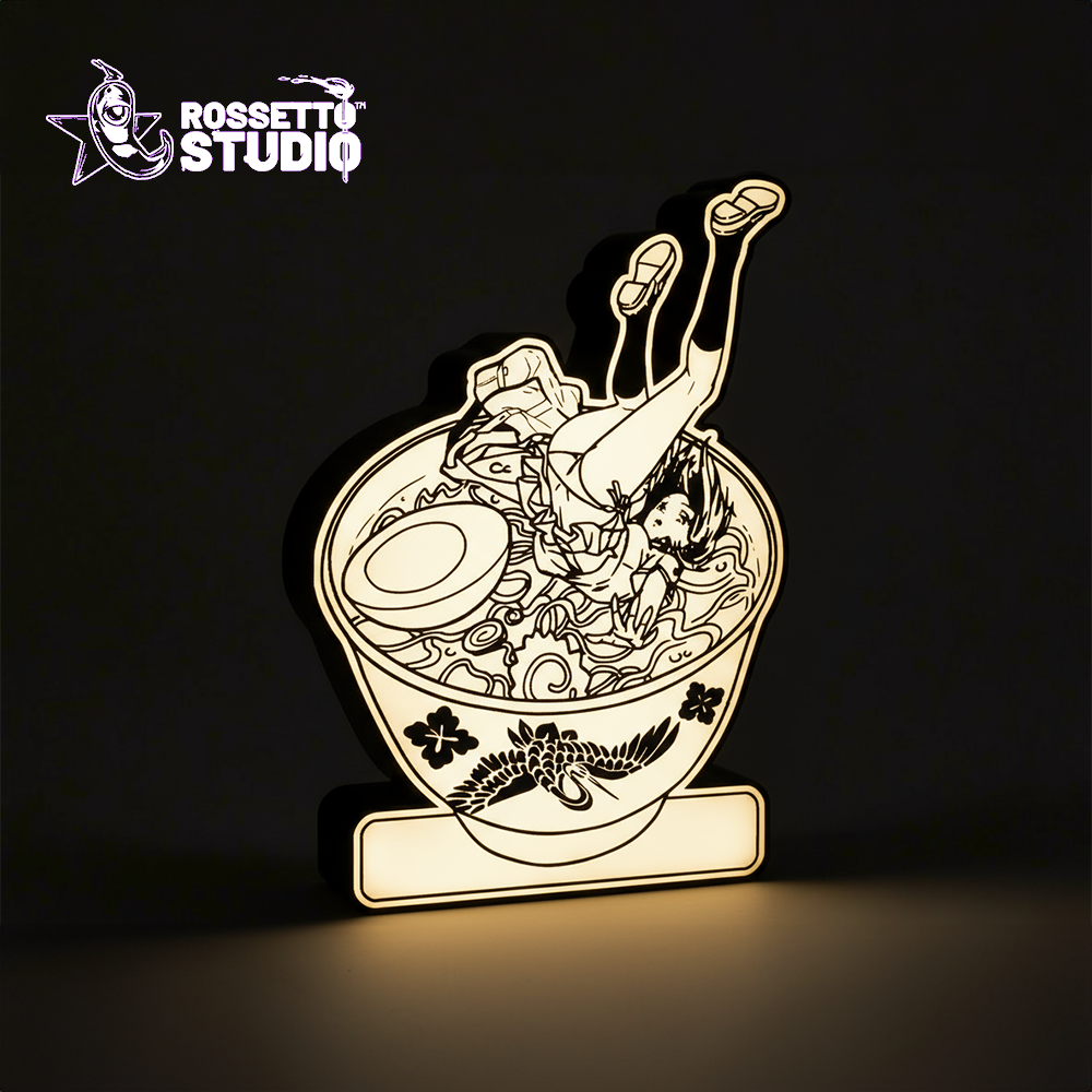 Light Box Anime Garota no Lámen – Luminária Decorativa LED | Estilo Japonês Geek