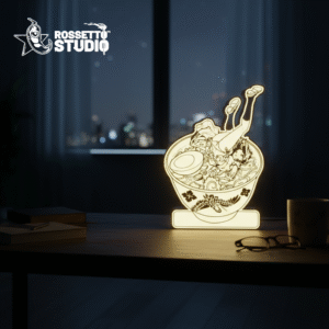 Light Box Anime Garota no Lámen – Luminária Decorativa LED | Estilo Japonês Geek – segunda imagem