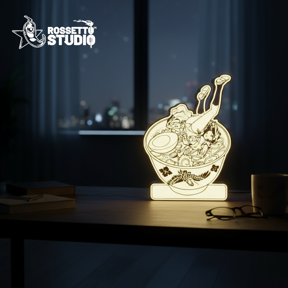 Light Box Anime Garota no Lámen – Luminária Decorativa LED | Estilo Japonês Geek