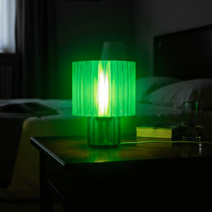 Luminária Aurora Verde – Luz Suave Decorativa Design Moderno 22cm Rossetto Studio