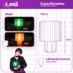 Luminária Aurora Verde – Luz Suave Decorativa Design Moderno 22cm Rossetto Studio