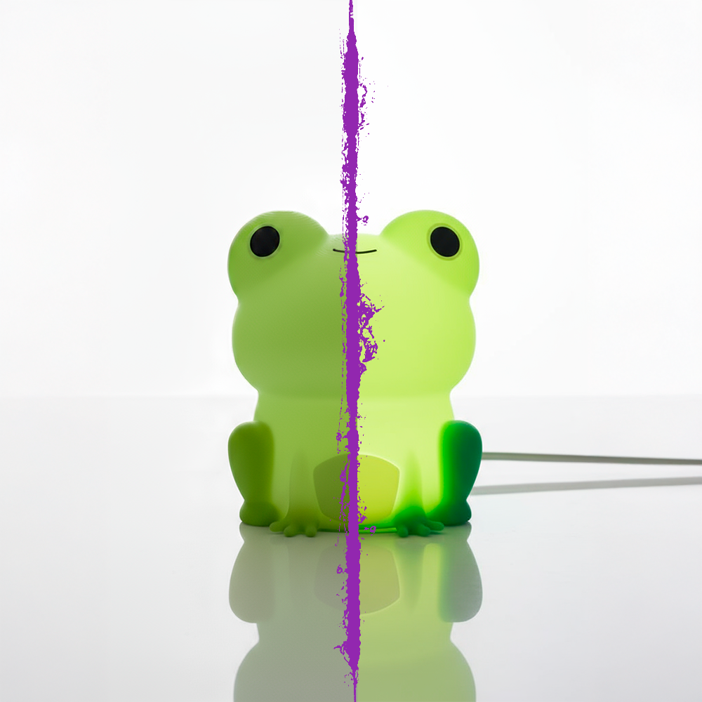 Luminária Sapo fofinho – Luz Verde Neon Relax | Rossetto Studio