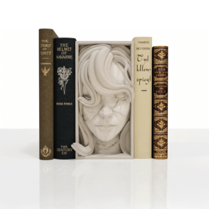 Escultura Decorativa “Silêncio Entre Livros” – Book Nook Artístico – segunda imagem