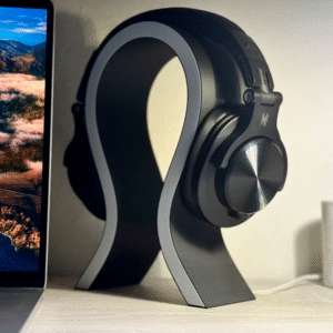 Suporte de Headset RGB “Spectra Wave” – 24cm | Controle + Iluminação Premium | Rossetto Studio – segunda imagem