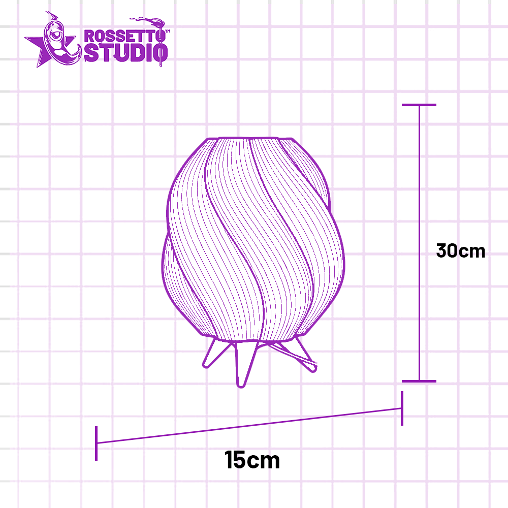 Luminária Moderna Branca 3D • Luz Suave Aconchegante • Design Elegante em Espiral com Lâmpada Inclusa – 30cm