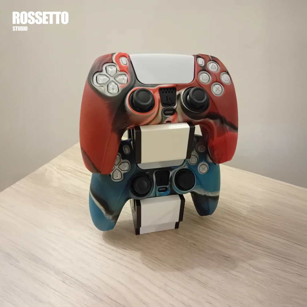 Suporte Duplo para Controles PS5 – Design Moderno Gamer