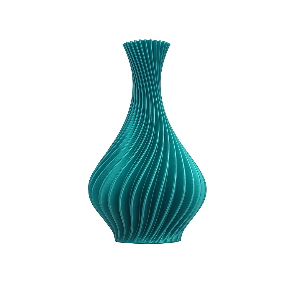 Vaso Decorativo ciano Espiral 20cm – Design Moderno