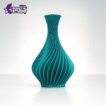 Vaso Decorativo ciano Espiral 20cm – Design Moderno
